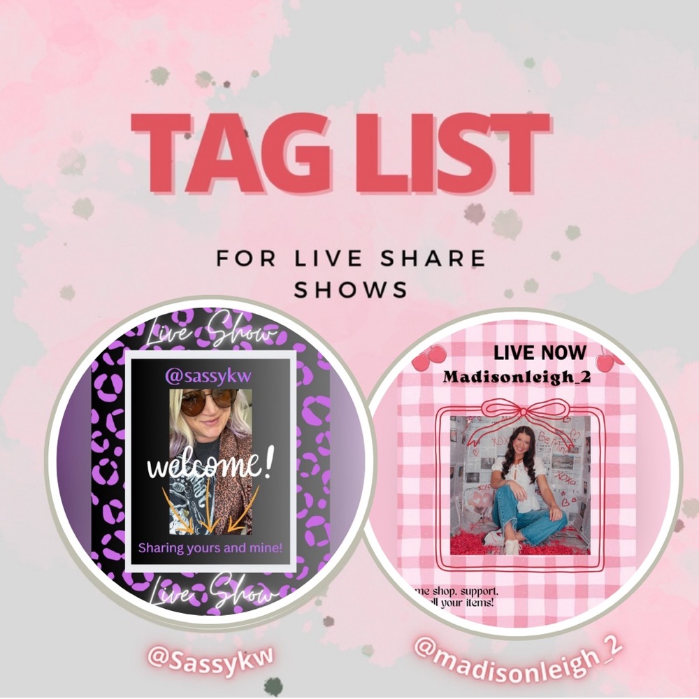 🍒🐆OFFICIAL TAG LIST 🍒🐆